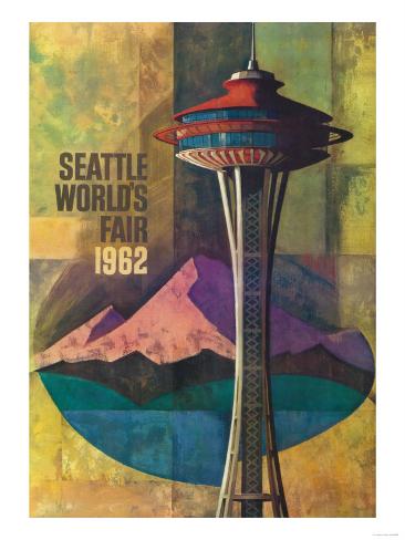 Seattle, Washington - Space Needle World&#39;s Fair Promo Poster No. 2 Posters by Lantern Press at ...