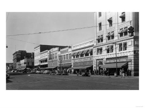 Street Scene, View of JC Penney's - Yakima, WA Kunstdruk