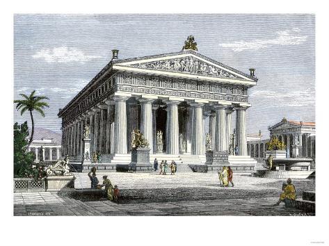 Temple of Poseidon at Paestum, an Ancient Greek Colony in Southern Italy Giclee Print