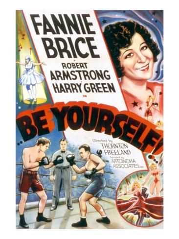 Be Yourself Fanny Brice 1930 Premium Poster Don't see what you like