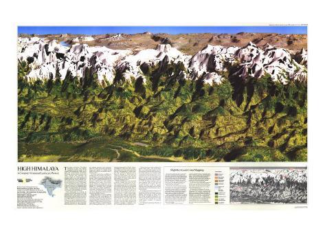 High Himalaya Poster Map, 1988