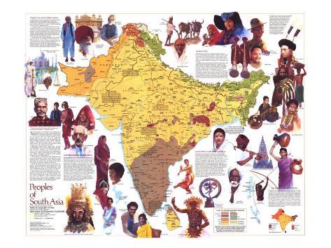 Peoples of South Asia Poster Map (1984)