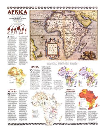 Africa, Its Political Development Map, 1980, Poster