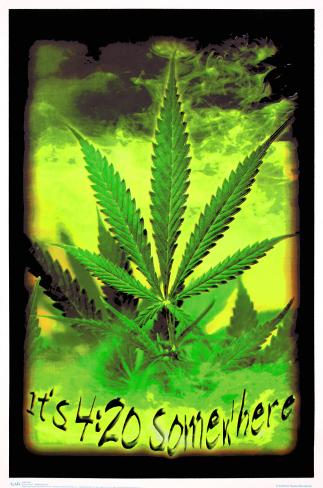 It's 4:20 Somewhere Blacklight Poster