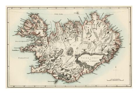 map of Iceland