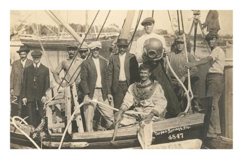 Deep  Fishing Tarpon Springs on Deep Sea Diver  Tarpon Springs  Florida Photo At Allposters Com