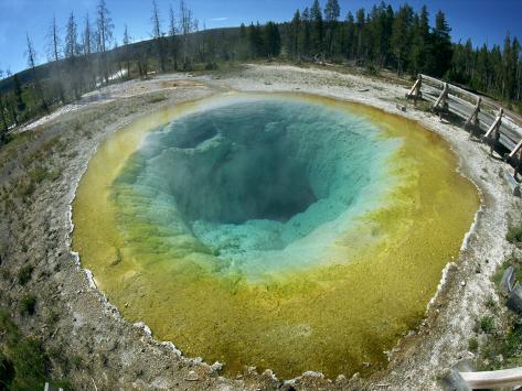 Morning Glory Pool, Yellowstone National Park, UNESCO World Heritage Site, Wyoming, USA Photographic Print