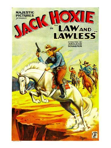 Law and Lawless, Jack Hoxie, 1932 Premium Poster
