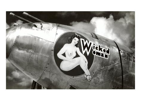 Nose   on Nose Art  Wicked Woman Pin Up Prints At Allposters Com