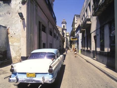 Classic Cars Old City of Havana Cuba Photographic Print