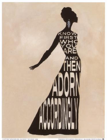 Text Dress Art Print