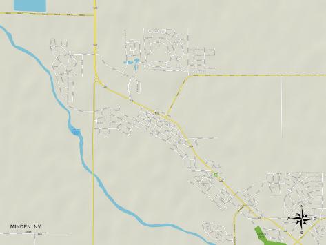 Political Map of Minden, NV Photo at 0