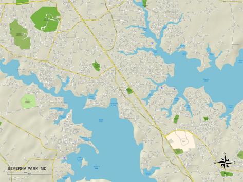 Vector map Severna Park Annapolis Maryland
