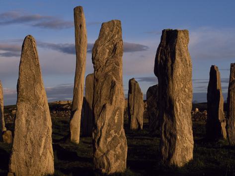 Sunset over the Central Circle of Ancient Standing Stones at