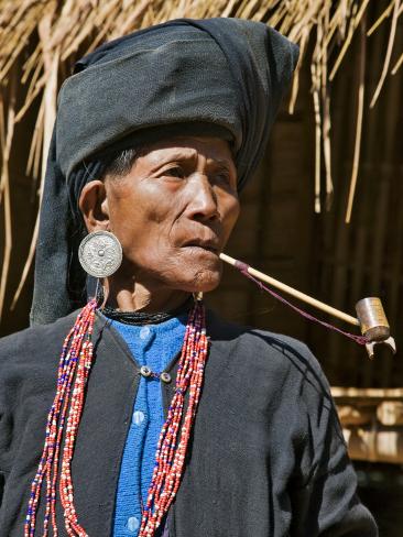 Old Woman of Small <b>Ann Tribe</b> in Traditional Attire Smoking a Pipe, Sittwe, ... - nigel-pavitt-old-woman-of-small-ann-tribe-in-traditional-attire-smoking-a-pipe-sittwe-burma-myanmar