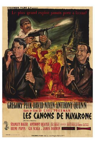 The Guns of Navarone French Movie Poster 1961 Premium Poster