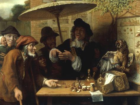 Peasants Listening to a Quack Doctor, 1668 Giclee Print