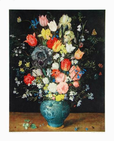 Flowers in a Blue Vase Collectable Print by Jan Brueghel ...
