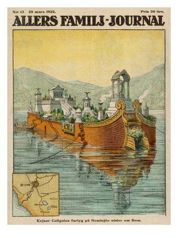 Los fabulosos navíos de Calígula en el lago de Nemi Caligula-s-floating-palace-on-lake-nemi-near-rome