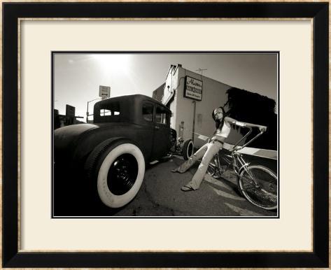 Hot Rod PinUp Girl Framed Giclee Print Dont see what you like