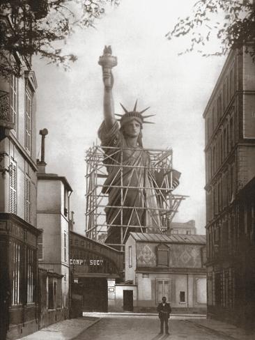Statue of Liberty in Paris, c.1886 Art Print