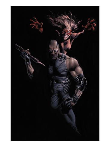 Captain Britain And MI: 13 #5 Cover: Blade and Spitfire Premium Poster