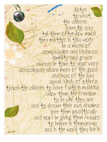 Listen to the Children Premium Poster