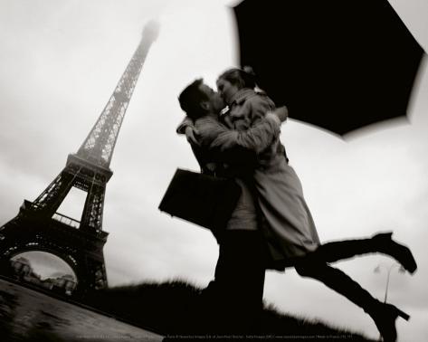 Couple in Paris Art Print