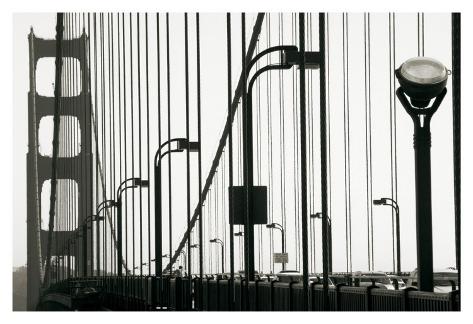 Golden Gate Bridge in Silhouette Art Print