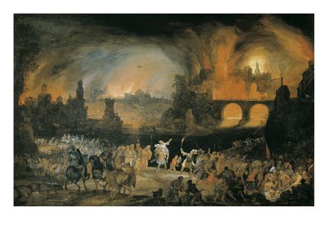 burning troy
