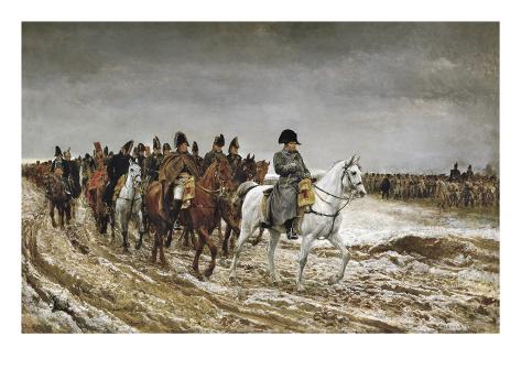 Napoleon on Campaign in France,1814 Art Print