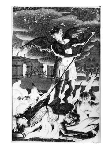 Satan Illustration from'Paradise Lost' by John Milton Fourth Edition 1688