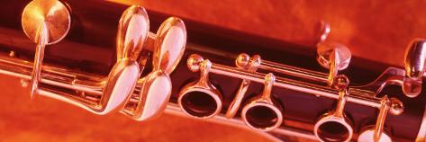 Colored Lights, Close-up of a Clarinet Wall Decal