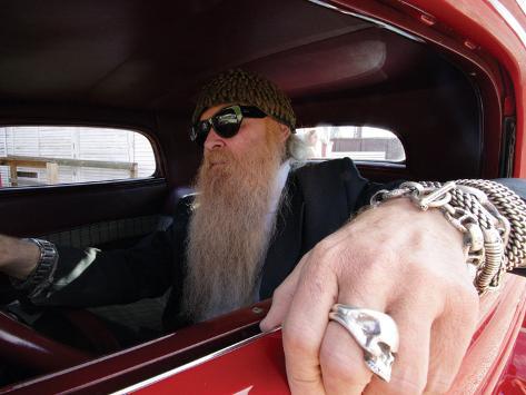 Billy F Gibbons ZZ Top Car Photographic Print Don't see what you like