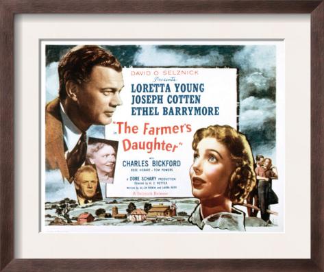Farmer's Daughter, Joseph Cotton, Loretta Young, 1947 Posters - at