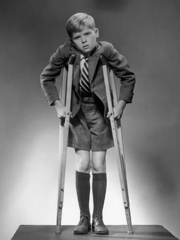 Kid On Crutches