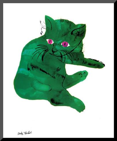 green cat