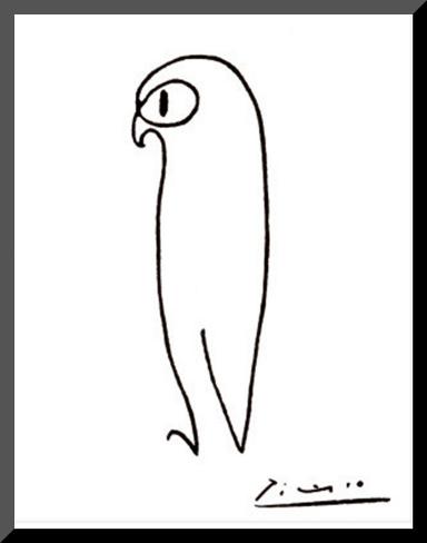 Eule Aufgezogener Druck von Pablo Picasso bei AllPosters.de