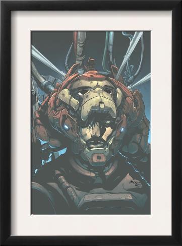 Iron Man 88 Cover Iron Man Stark and Tony Charging Framed Art Print