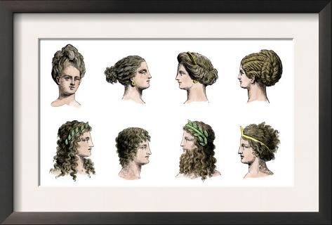 Ancient Greek Hairstyles of Women and Men Prints at ...