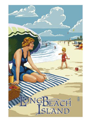 Long Beach Island, New Jersey Beach Scene Posters at AllPosters.com