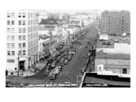 Hollywood  Highland on Hollywood  California   Hollywood Blvd And Highland Ave Print At