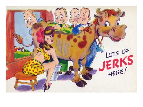 http://imgc.allpostersimages.com/images/P-473-488-90/58/5833/PLDSG00Z/posters/comic-cartoon-lots-of-jerks-here-woman-milking-cow-with-men-watching.jpg