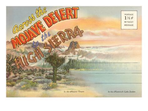 Postcard Folder of Mojave Desert Art Print