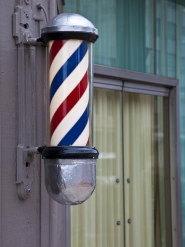 USA, Alabama, Decatur, Barber Shop Pole Photographic Print by Walter ...