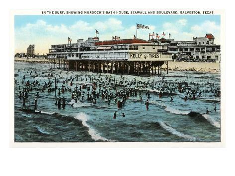 Beach Houses Galveston on Bath House And Beach  Galveston  Texas Posters At Allposters Com