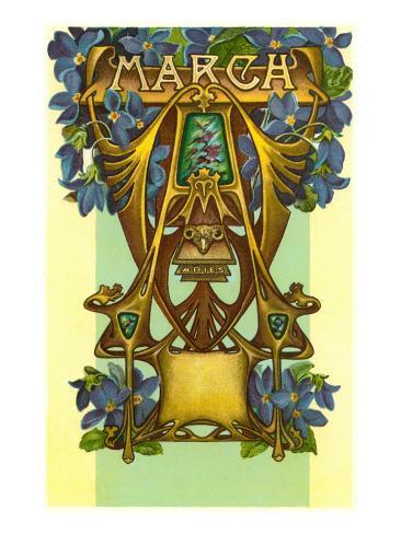 Art Nouveau March, Aries Giclee Print at AllPosters.