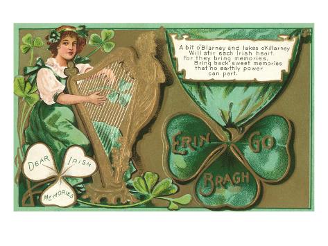 Girl Playing Harp