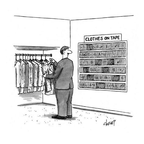 man shopping cartoon