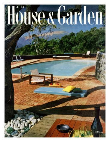 House & Garden Cover - July 1957 Premium Giclee Print